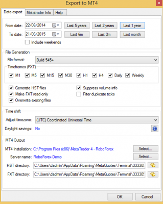 Export Dialog